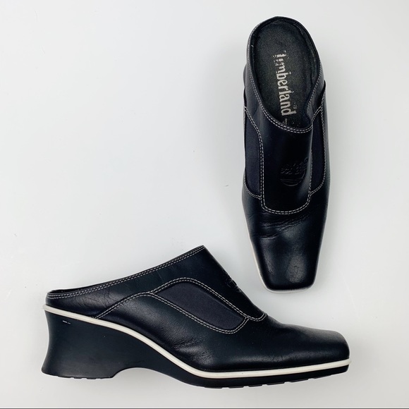 Timberland Shoes - Timberland Square toe Leather Mules, heeled
